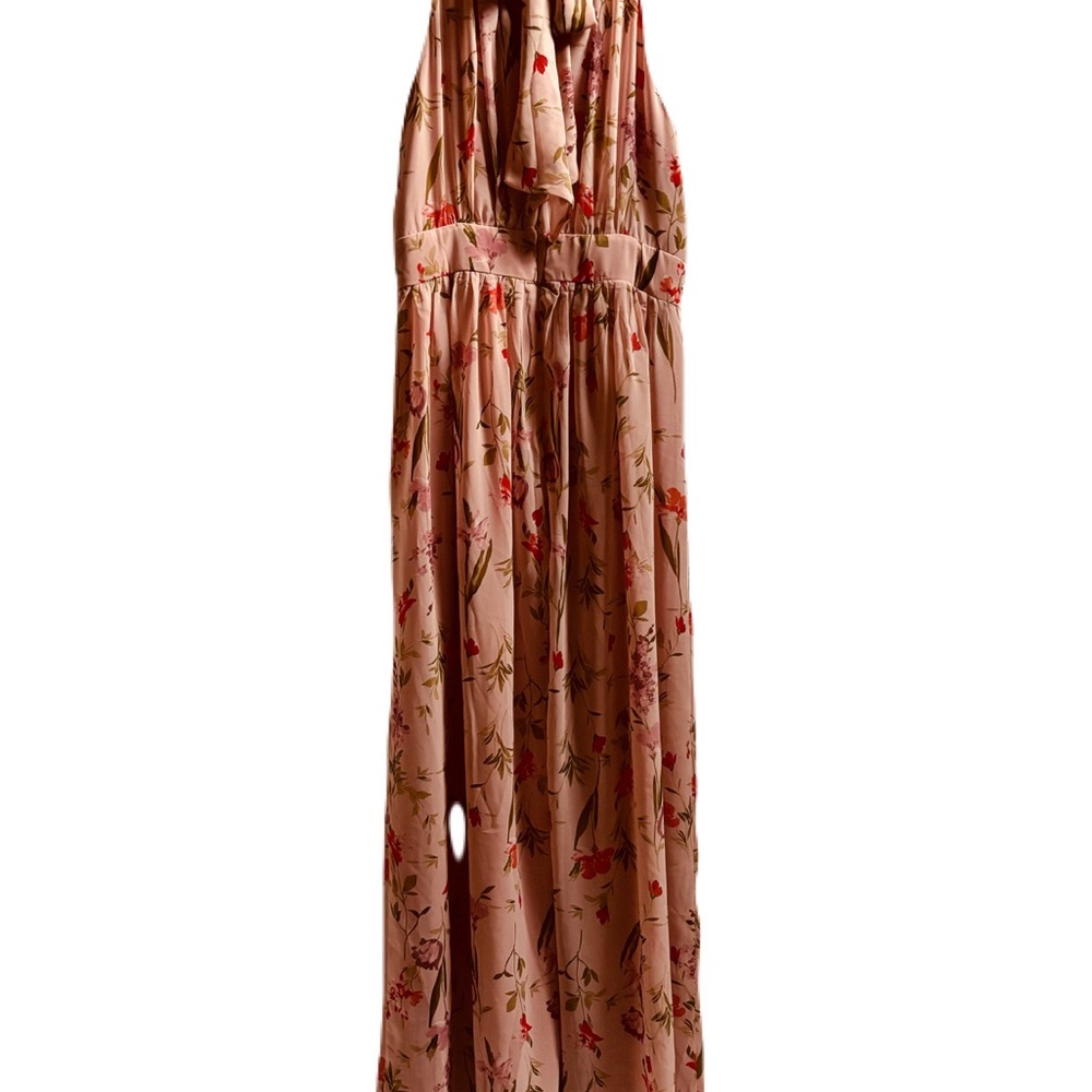 INC Brand Pink Floral Maxi Dress Halter style size 10 New w tags - Picture 8 of 9